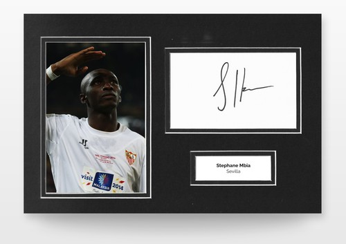 Stephane mbia hand signed 12x8 - stephane,