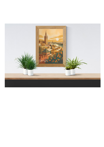 Sevilla retro glossy print - a4,
